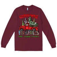 Burgundy christmas farm fresh Long Sleeve Tee - CowhideDigitalArt