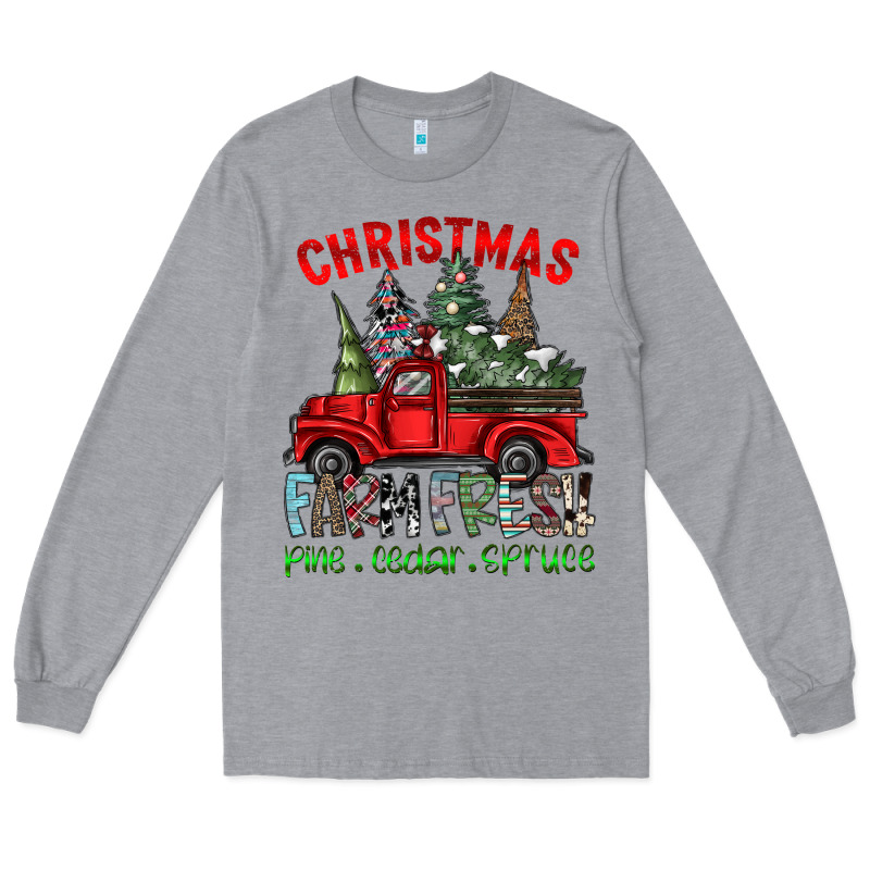 Christmas Farm Fresh Long Sleeve Tee by CowhideDigitalArt | Teevron