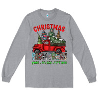Heather Grey christmas farm fresh Long Sleeve Tee - CowhideDigitalArt