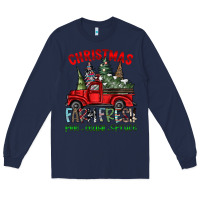 Navy christmas farm fresh Long Sleeve Tee - CowhideDigitalArt