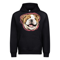 Black bulldog pink glitter Urban Hoodie - Jasminsmagicworld