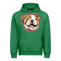 Emerald bulldog pink glitter Urban Hoodie - Jasminsmagicworld