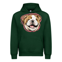 Forest Green bulldog pink glitter Urban Hoodie - Jasminsmagicworld