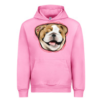 Fuchsia Pink bulldog pink glitter Urban Hoodie - Jasminsmagicworld