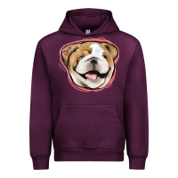 Mauve Wine bulldog pink glitter Urban Hoodie - Jasminsmagicworld