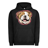 Pigment Black bulldog pink glitter Urban Hoodie - Jasminsmagicworld