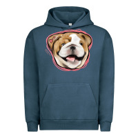 Pigment Midnight Navy bulldog pink glitter Urban Hoodie - Jasminsmagicworld