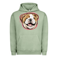 Bulldog Pink Glitter Urban Hoodie | Teevron
