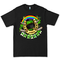 Black St. Patrick's Day Hockey Premium Tee - FaDigitalArtStudio