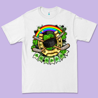 St. Patrick's Day Hockey Premium Tee Designed By Fadigitalartstudio
