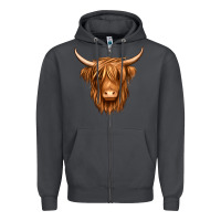 Smoke long haired cow Zipper Hoodie - Jasminsmagicworld
