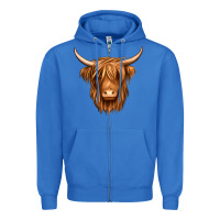 True Royal long haired cow Zipper Hoodie - Jasminsmagicworld