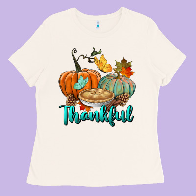 Thankful Pumpkins Ladies Tee Designed By Bundleandbundleshop