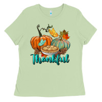 Matcha thankful pumpkins Ladies Tee - BundleAndBundleShop