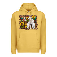 Antique Gold gats baby gots sunflowers wooden serape leopard Premium Hoodie - Artiststas