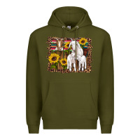 Army Green gats baby gots sunflowers wooden serape leopard Premium Hoodie - Artiststas