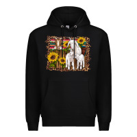 Black gats baby gots sunflowers wooden serape leopard Premium Hoodie - Artiststas
