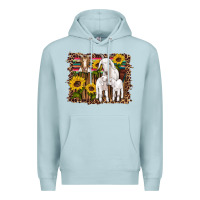 Blue Mist gats baby gots sunflowers wooden serape leopard Premium Hoodie - Artiststas