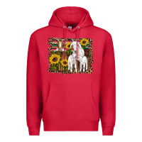Cardinal gats baby gots sunflowers wooden serape leopard Premium Hoodie - Artiststas