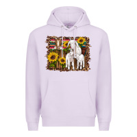 Lilac gats baby gots sunflowers wooden serape leopard Premium Hoodie - Artiststas