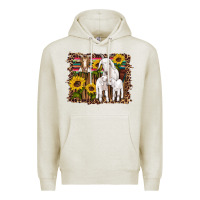 Oatmeal Heather gats baby gots sunflowers wooden serape leopard Premium Hoodie - Artiststas
