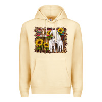 Pina Colada gats baby gots sunflowers wooden serape leopard Premium Hoodie - Artiststas