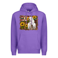 Purple gats baby gots sunflowers wooden serape leopard Premium Hoodie - Artiststas