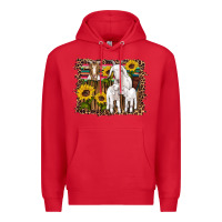 Red gats baby gots sunflowers wooden serape leopard Premium Hoodie - Artiststas