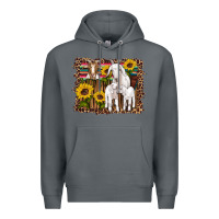 Rock gats baby gots sunflowers wooden serape leopard Premium Hoodie - Artiststas