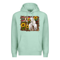 Seafoam gats baby gots sunflowers wooden serape leopard Premium Hoodie - Artiststas