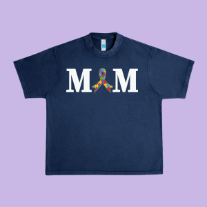 Lil Autism Mom Urban Heavy Tee Designed By Cowhidedigitalart