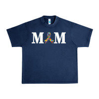 Navy LIL Autism Mom Urban Heavy Tee - CowhideDigitalArt