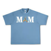 Pebble Blue LIL Autism Mom Urban Heavy Tee - CowhideDigitalArt
