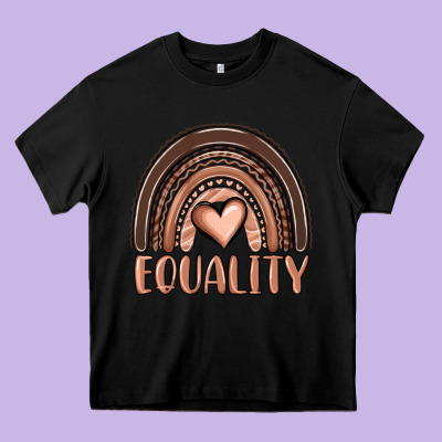Equality Melanin Rainbow Heavy Core Tee Designed By Oliviacreatesart