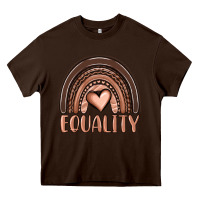 Chocolate Brown equality melanin rainbow Heavy Core Tee - OliviaCreatesArt