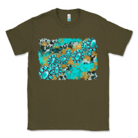 Army Green gemstone cowhide glitter background Classic Tee - Artiststas