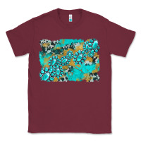 Burgundy gemstone cowhide glitter background Classic Tee - Artiststas