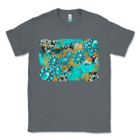 Charcoal Heather gemstone cowhide glitter background Classic Tee - Artiststas