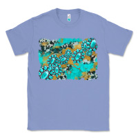 Colony Blue gemstone cowhide glitter background Classic Tee - Artiststas