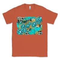 Copper gemstone cowhide glitter background Classic Tee - Artiststas