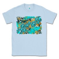 Dusty Blue gemstone cowhide glitter background Classic Tee - Artiststas
