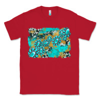 Red gemstone cowhide glitter background Classic Tee - Artiststas