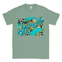 Sage gemstone cowhide glitter background Classic Tee - Artiststas