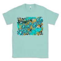 Seafoam gemstone cowhide glitter background Classic Tee - Artiststas