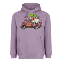 Lavender happy easter pink truck with bunny Heavyweight Hoodie - RanaPortraitStore