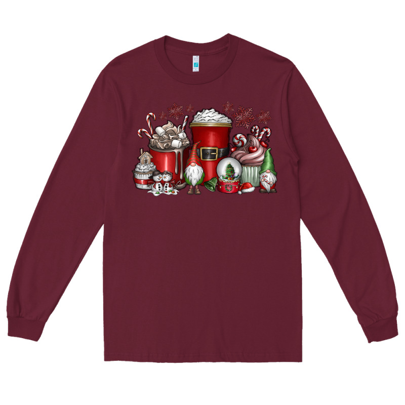 Christmas Coffee Drink Long Sleeve Tee by CowhideDigitalArt | Teevron