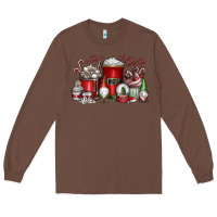 Chestnut Christmas Coffee Drink Long Sleeve Tee - CowhideDigitalArt