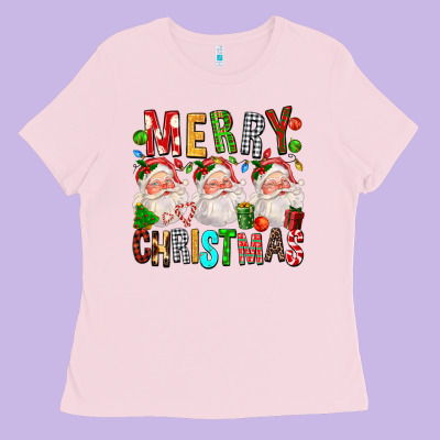 Merry Christmas Santa Ladies Tee Designed By Fadigitalartstudio