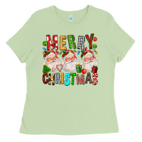 Matcha Merry christmas santa Ladies Tee - FaDigitalArtStudio