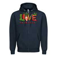 Navy love summer strawberry Zipper Hoodie - Jasminsmagicworld